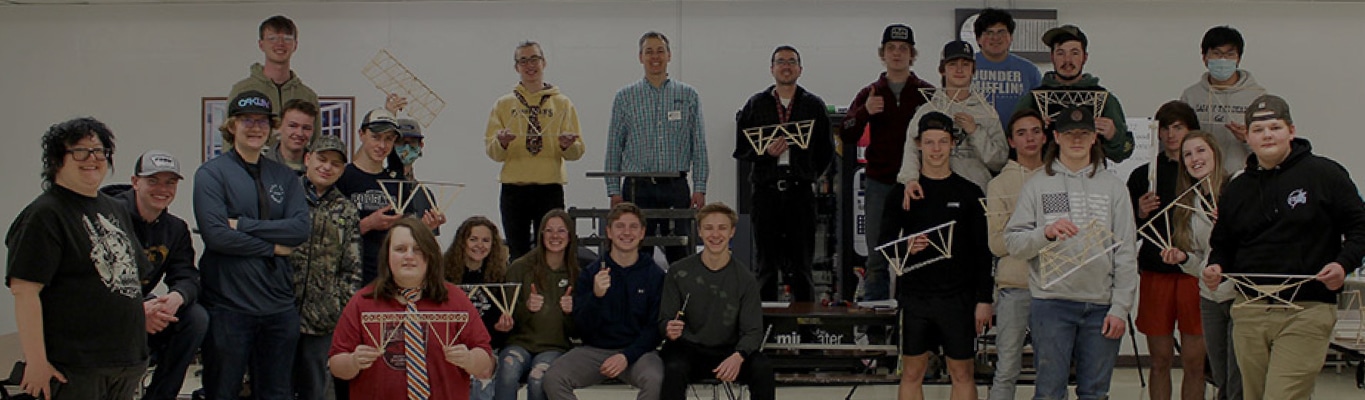 Students Participate in Balsa Wood Bridge Contest