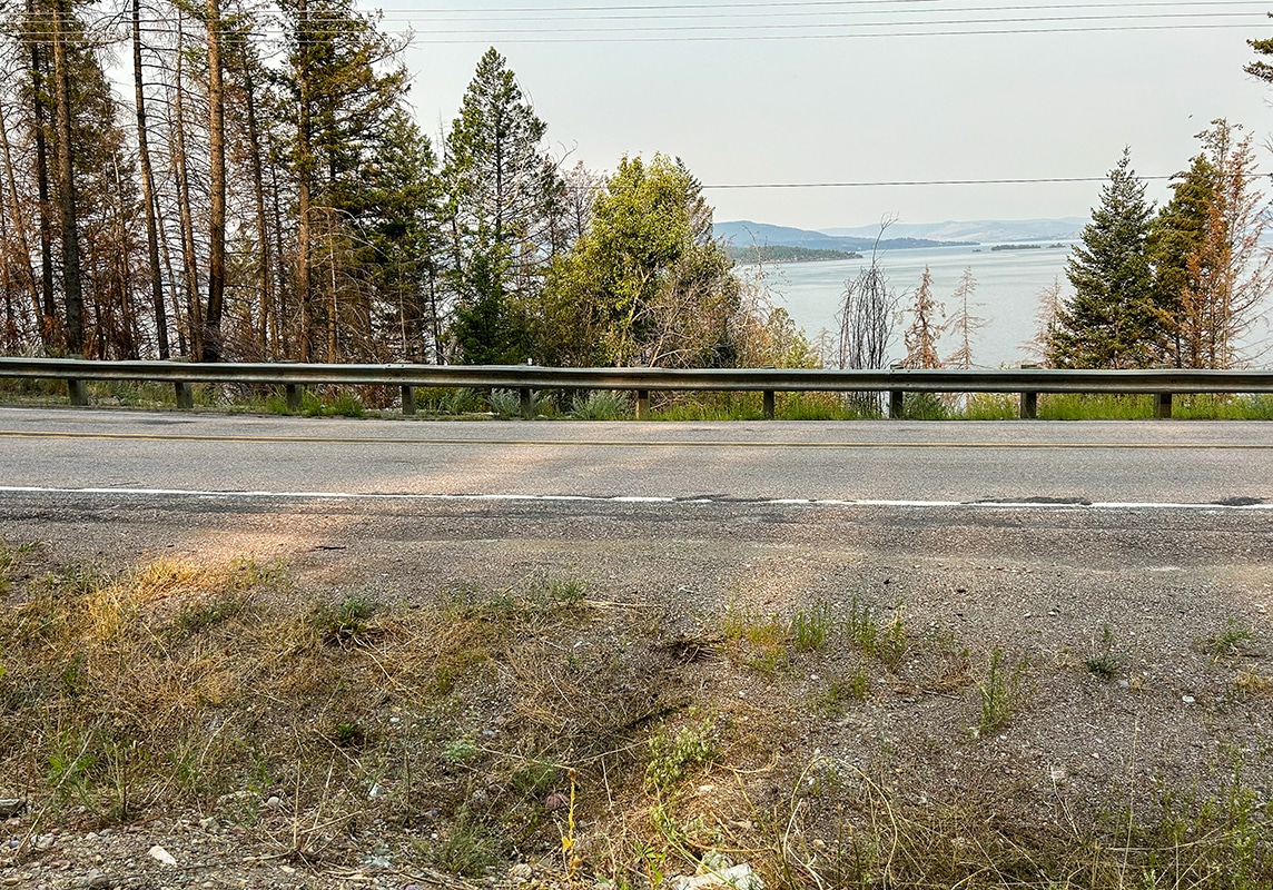 The project alignment included fiber optic along the east side of the Flathead River to the reservation boundary.