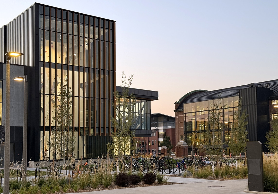 The design seamlessly blends with other campus structures. © 2024 Montana State University