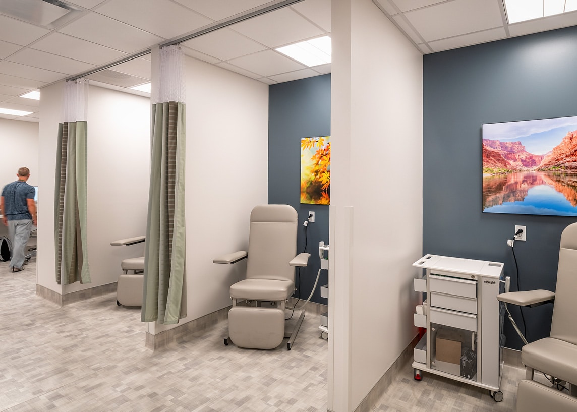 The new facility combines various medical services in one convenient location. 