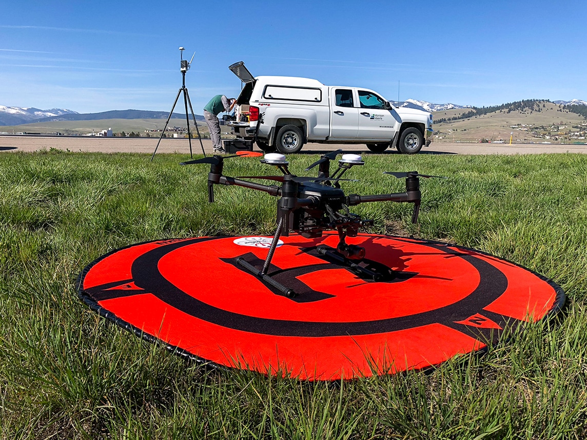 A close up of drone photogrammetric mapping.