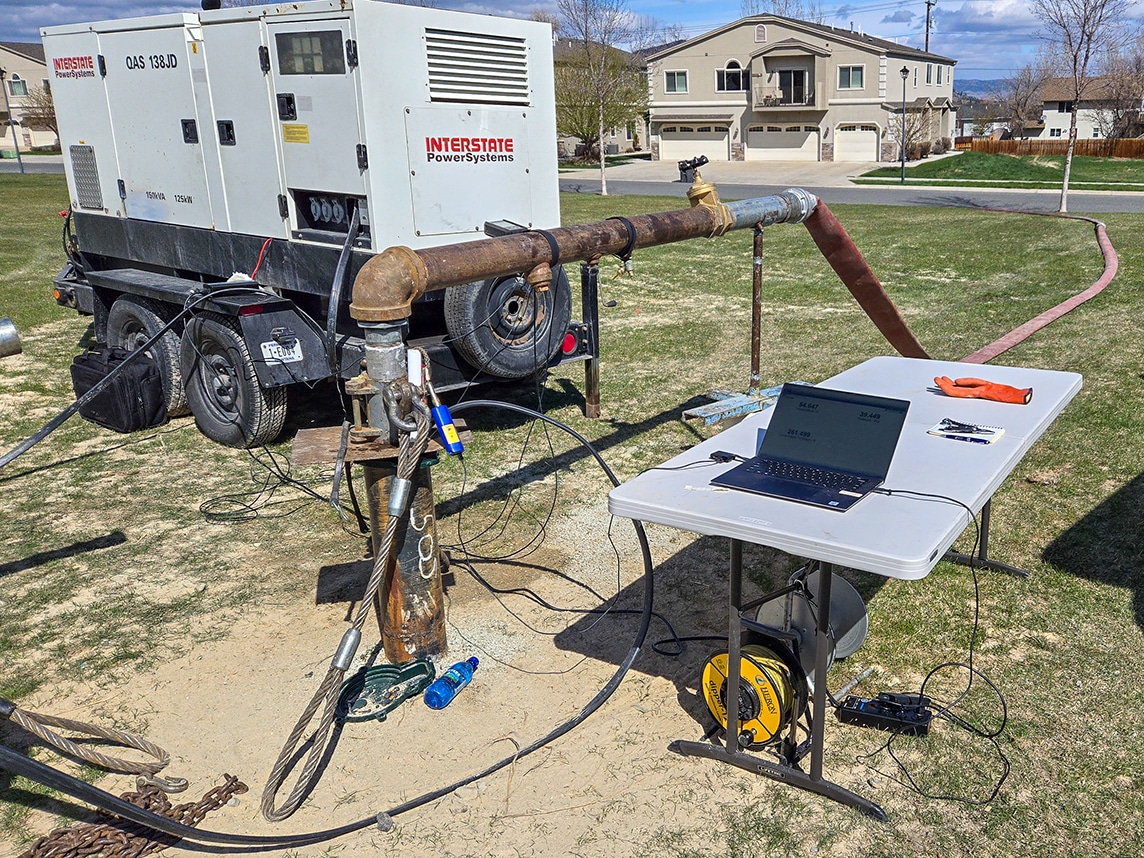 Aquifer testing set-up. 