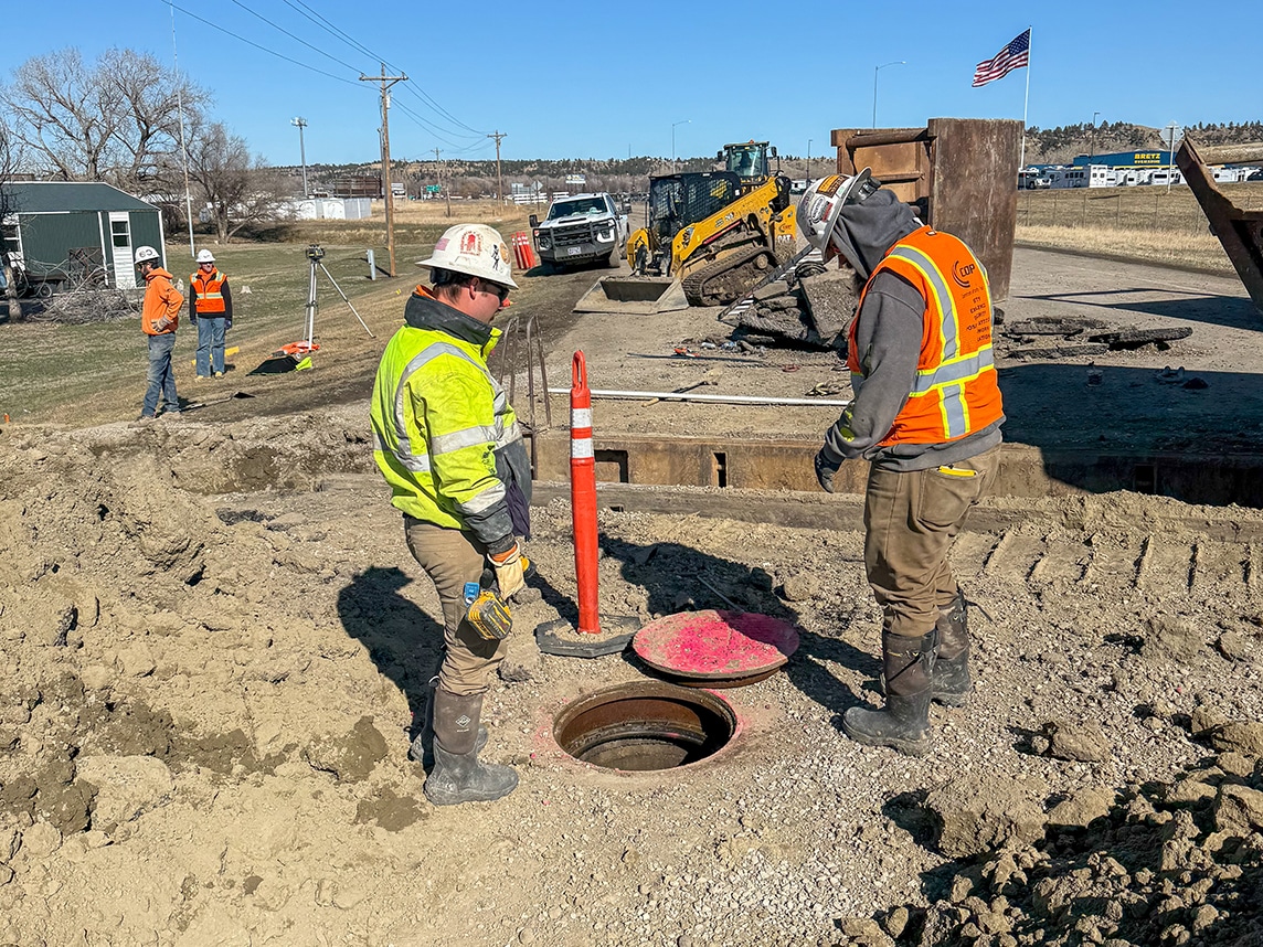 Utility mapping during the project. 